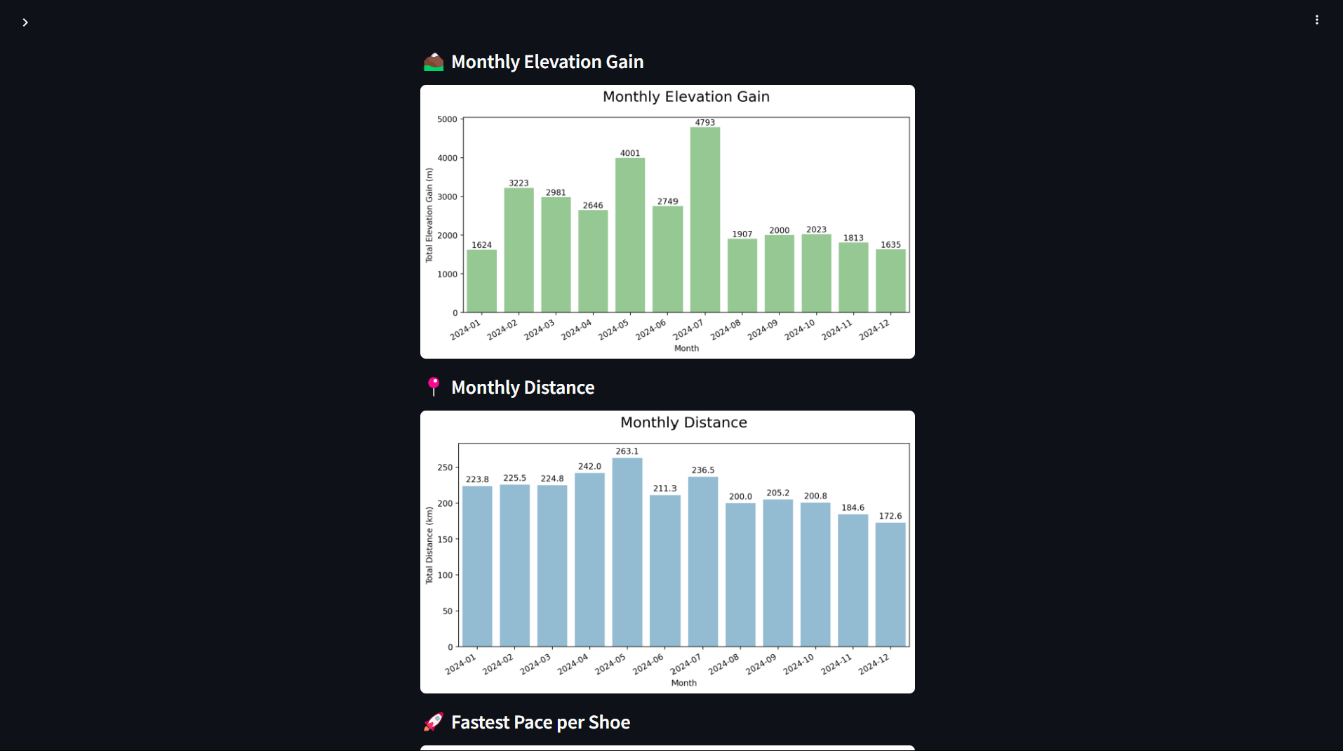 Screenshot of the 'Running Data with Py' data analysis and visualization project with Python